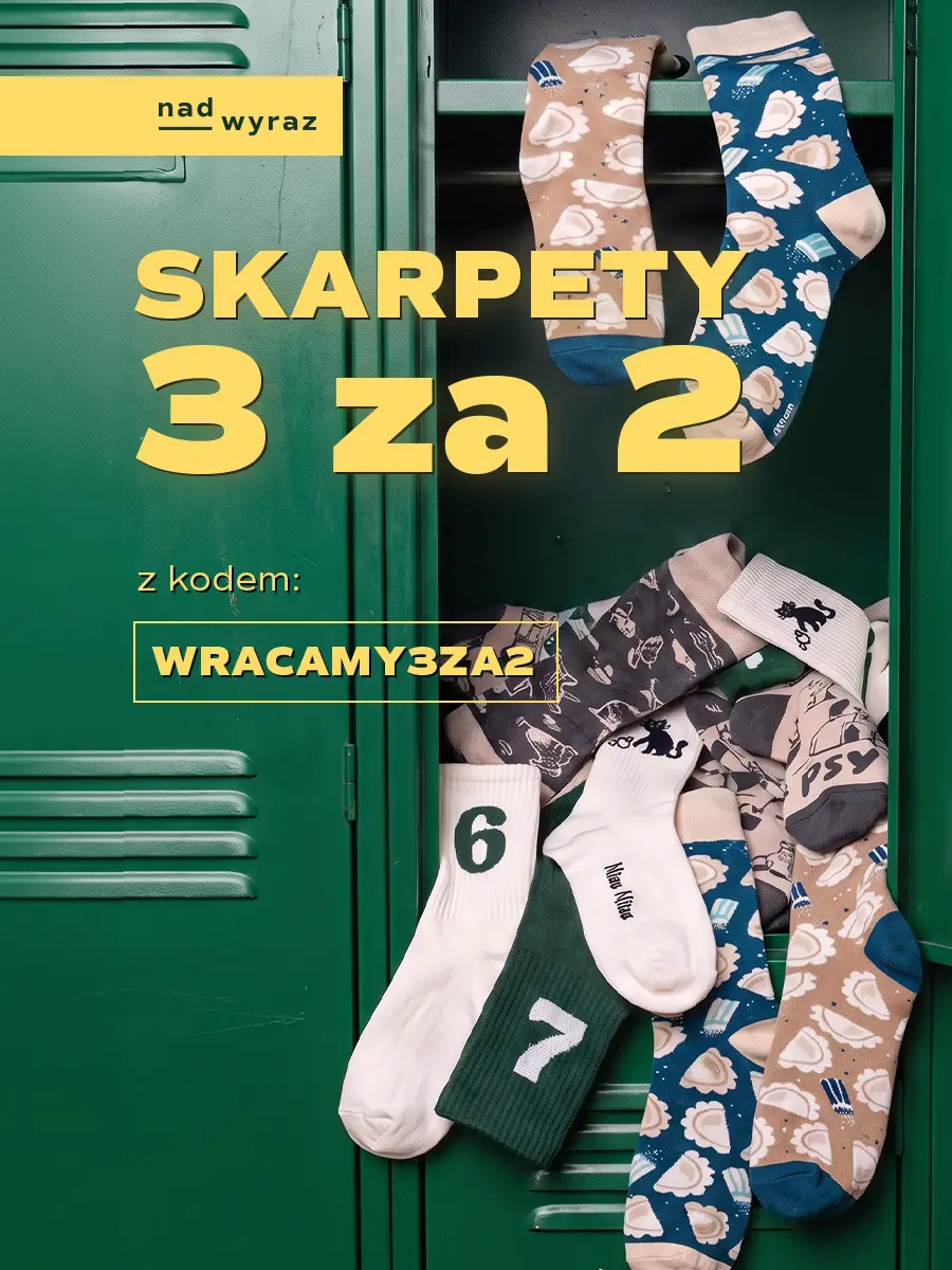 Kolorowe skarpety w szafce szkolnej – 3 za 2 na wszystkie skarpety, zobacz ofertę